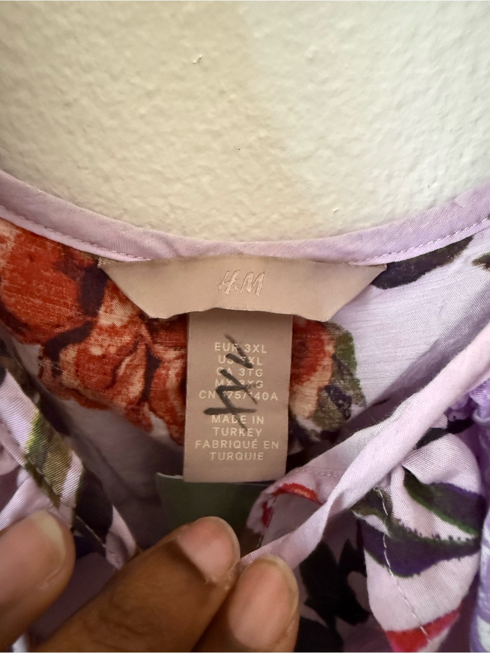 H&M Lavender Off-Shoulder Floral Ruffle Top - Picture 6 of 7
